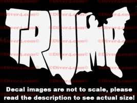 Trump in shape Of USA Car Window Bumper Sticker Decal USA Made - £5.35 GBP+