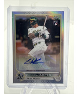 2022 Topps Chrome Update Christian Lopes RC Rookie Refractor AUTO #AC-CL... - $1.93