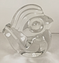 Vintage Signed Bird ORREFORS SWEDEN Art Glass Paperweight Figurine Abstract  - £11.84 GBP