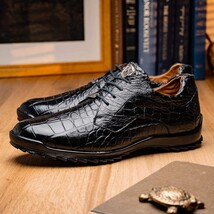 Vulcan genuine alligator sneakers Black image 7