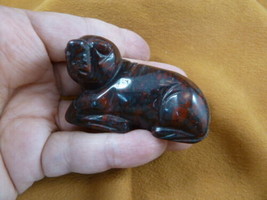 (Y-SEAL-701) RED jasper SEAL carving gem FIGURINE Sea Lion seals pup gem... - £13.80 GBP