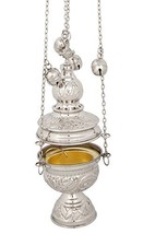 Nickel Plated Christian Church Thurible Incense Burner Censer (127 N) - $76.01