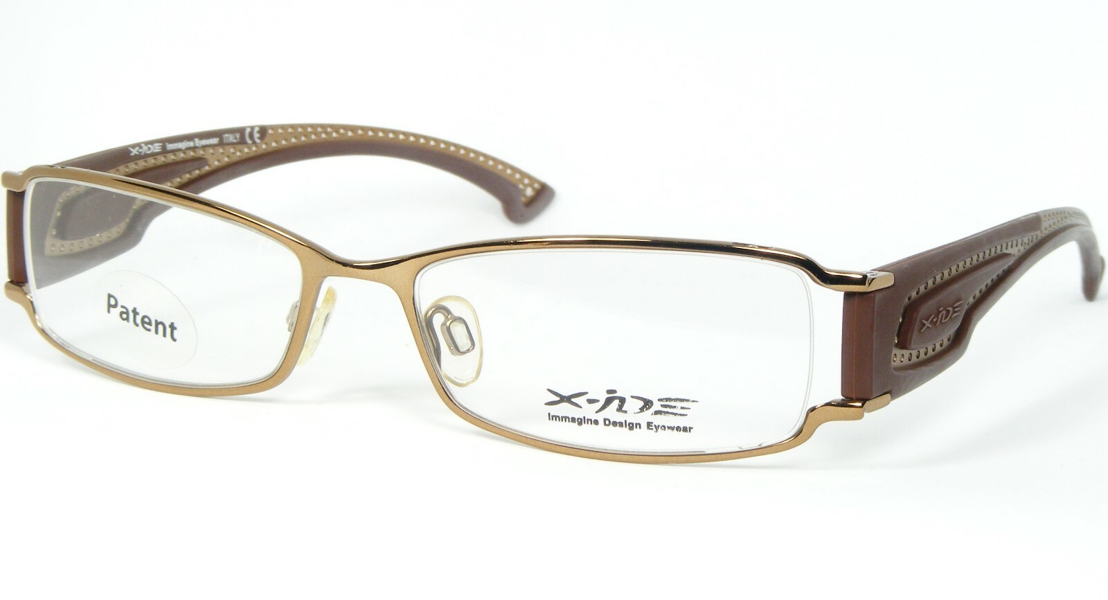 X-iDE AVALON C.2 Laiton / Marron Lunettes Métal Cadre 52-15-140mm Italie - $175.72
