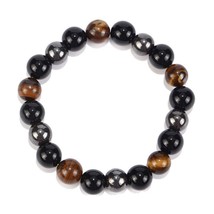 Magnetic Tiger Eye bracelet Hematite Stone Beads Couple Bracelet Health Care Mag - £12.52 GBP