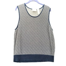 Liz Claiborne Womens Vest Multi-Color Size PL Cotton Blend Pullover Sleeveless - £11.36 GBP