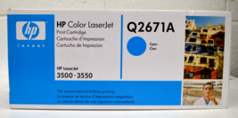 Genuine HP LaserJet 3500-3550 Q2671A Cyan Toner Cartridge NEW - £11.73 GBP