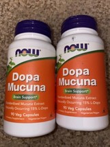 Now Foods DOPA Mucuna 90 VegCap 2 Bottles Exp. 5/25 - £15.92 GBP