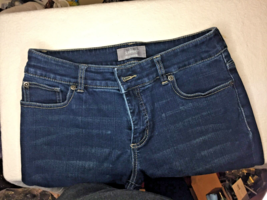 SO Slimming by Chico&#39;s Cropped Jeans Women&#39;s 0 SEE CHART Blue Dark Wash Mid-Rise - $14.80