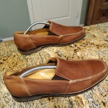 Sandro Men&#39;s Slip On Loafers 9 D Tan Soft Leather Made In Brazil Nice! - $54.45