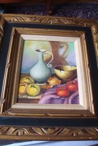 Still Life Oil Painting signed Stuart, great frame Compatible with Handmade in M - £125.92 GBP