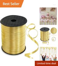 Durable 500 Yards Gold Curling Ribbon – Ideal for Birthdays, Weddings, &amp;... - $14.80