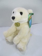 Miyoni White Polar Bear Stuffed Animal Plush by Aurora 8&quot; Realistic w/Tag - $14.03