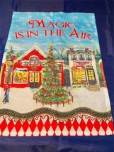 Garden House Flag Christmas Magic is in the Air Snow 12&quot; x 18&quot; Indoor Outdoor - £6.86 GBP