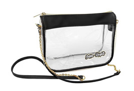 Vegas Golden Knights NHL Clear 10&quot; L Hype Crossbody Stadium Purse Bag Black - £25.70 GBP