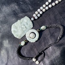 Antique 285 Carats Of Imperial Jadeite Necklace &amp; Bracelet Set - W/Dragon - £2,869.88 GBP