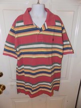 Polo by Ralph Lauren Multi-Colored Striped  Polo Shirt Size L (14/16) Bo... - £10.90 GBP