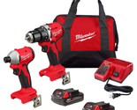 Milwaukee 3692-22CT M18 18V Compact Brushless 2 Tool Drill/Driver Combo Kit - $297.99