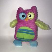 Dan Dee owl plush stuffed animal Toy pink Blue Green 7” “collectors choice” - £3.14 GBP