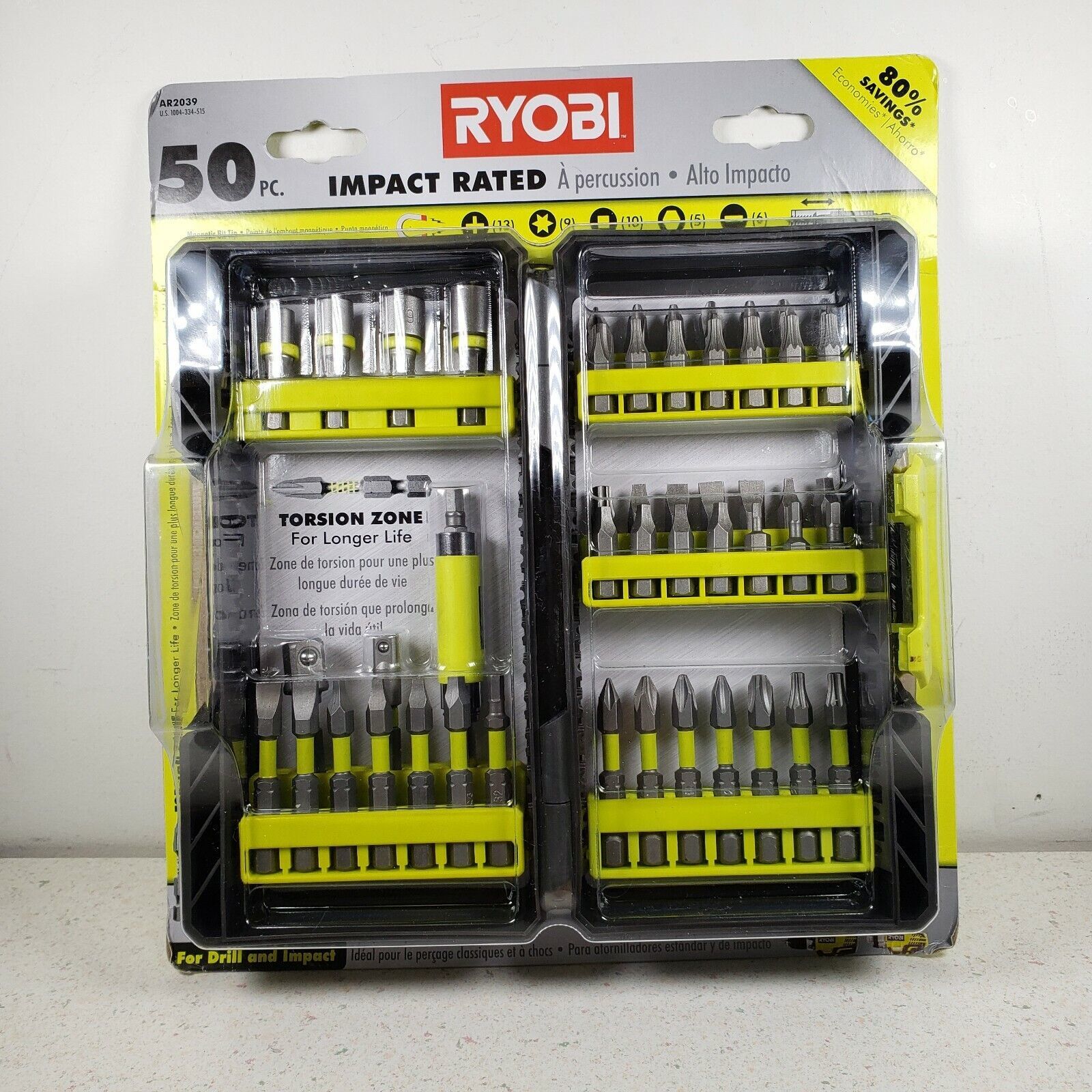 RYOBI Impact Rated Drill Bits (50-Piece) Driving Kit AR2039 New Sealed - £18.30 GBP