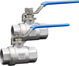 2pcs, 1/2" Stainless Steel, Ball Valve Ss 304Q, Wog 1000, Complete Port-... - $33.94