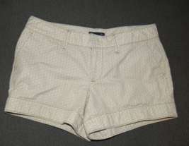 EUC Women&#39;s Size 4 Gap Floral Print Tan/Beige Chino Shorts, Pockets - £12.97 GBP