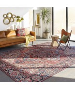 Artistic Weavers Reeta Printed Medallion Area Rug,5&#39; X 7&#39;6&quot;,Bright Red/W... - £95.17 GBP
