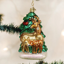 Old World Christmas Deer Family Glass Christmas Ornament 12406 - £20.33 GBP