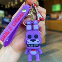 FNAF Keychain Five Nights at Freddy&#39;s Silicone Funny Toy BONNIE Doll Gif... - £6.75 GBP