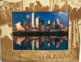 Dallas Texas Laser Engraved Wood Picture Frame (5 x 7) - £24.77 GBP