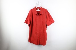 Vintage The North Face Mens XL Spell Out Camp Collared Short Sleeve Butt... - $39.55