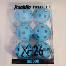 FRANKLIN X-26 Pickleball Indoor Balls - Optic Blue - Lot of 6 NIP NEW 2.... - $20.68