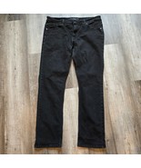 Paper Denim and Cloth Jeans Black Mens Size 34x30 Stretch Straight Leg P... - £31.45 GBP