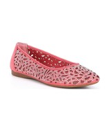 New Alex Marie Women&#39;s Altana Rhinestone Suede Laser Cut Flats Pink Vari... - $79.10 CAD