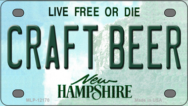 Craft Beer New Hampshire Novelty Mini Metal License Plate Tag - $14.95