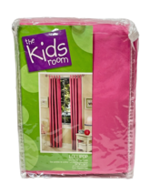 The Kids Room Lollipop Panel Pair 1-84 x84&quot; Popsicle Pink Tab Top Cotton Blend - £19.78 GBP