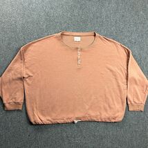 American Eagle Sweatshirt Womens Extra Large Beige Henley Casual Cotton ... - $23.71 CAD