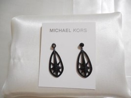 Michael Kors 1- 5/8&quot; Black Tone Jet Stone Pave Starburst  Earrings R950 $115 - $32.15