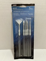 Linzer 5-Pc. Artist Paint Brush Set Medium Soft Blend Non-Slip Rubber Gr... - £4.26 GBP