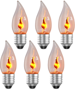 6 Pack Upgraded Flame Light Bulbs, E26 Flickering Fire Light Bulbs Flame... - $409.75 MXN