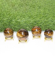 Wholesale Lot 6 to 7 Pcs Natural Tiger Eye Spheres Crystal Ball 1kg(2.20Lb) - £86.25 GBP