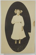 Rppc Young Girl Large White Hair Bow  c1907 Postcard R8 - £5.54 GBP