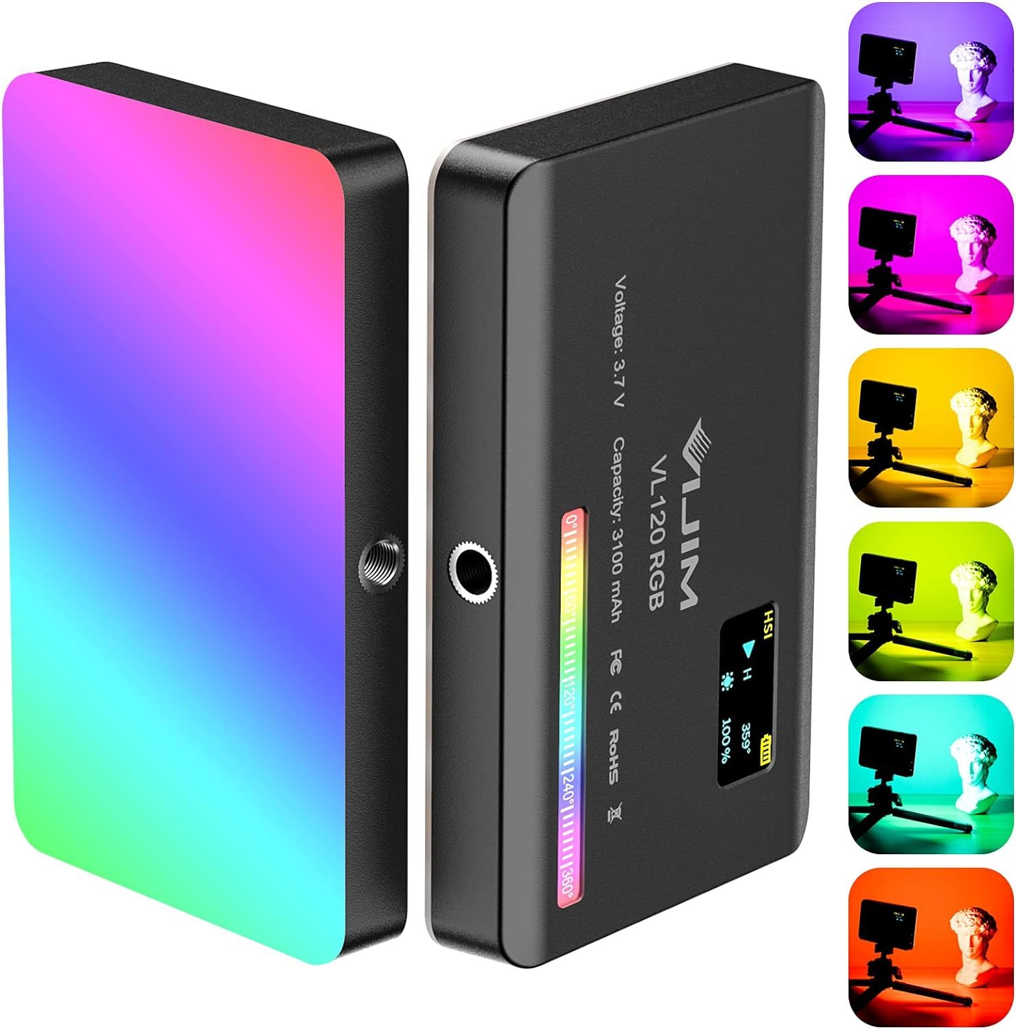 Vijim Vl120 Rgb Video Light, Portable Led Camera Light Panel, And Photog... - $46.93