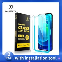 SmartDevil 2/4 Pcs Screen Protector for iPhone 14 Pro max 14 13 12 Anti-fingerpr - £8.49 GBP