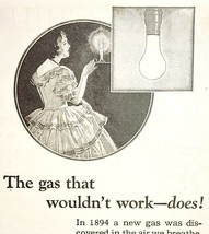 1923 General Electric Argon Light Bulb Advertisement Ephemera 8 x 4.75&quot; - $19.00