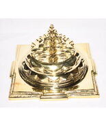 Shree Yantra Maha Meru En Latón - Hueco En El Centro - $2,723.73 MXN