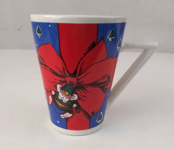 Christmas Mouse Santa&#39;s Helper Bow Wrapping 4.75&quot; Coffee Cup Mug - $9.69