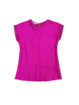 Helmut Lang Womens Blouse Zipper Detail Top Pink Solid Size Xs H09HW523 - £116.53 GBP