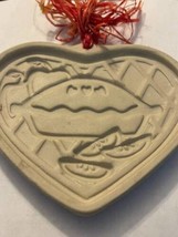The Pampered Chef Welcome Home Heart Clay Cookie Mold 1998 - £9.32 GBP