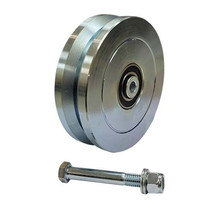 6&quot; V Groove Wheel w/ Axle Maintenance Free Sealed Roller Bearing Premium 3000LBS - £63.82 GBP