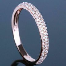 0.30Ct Round Cut Diamond Half Eternity Engagement  Ring Band 14k Rose Gold Over - £56.52 GBP